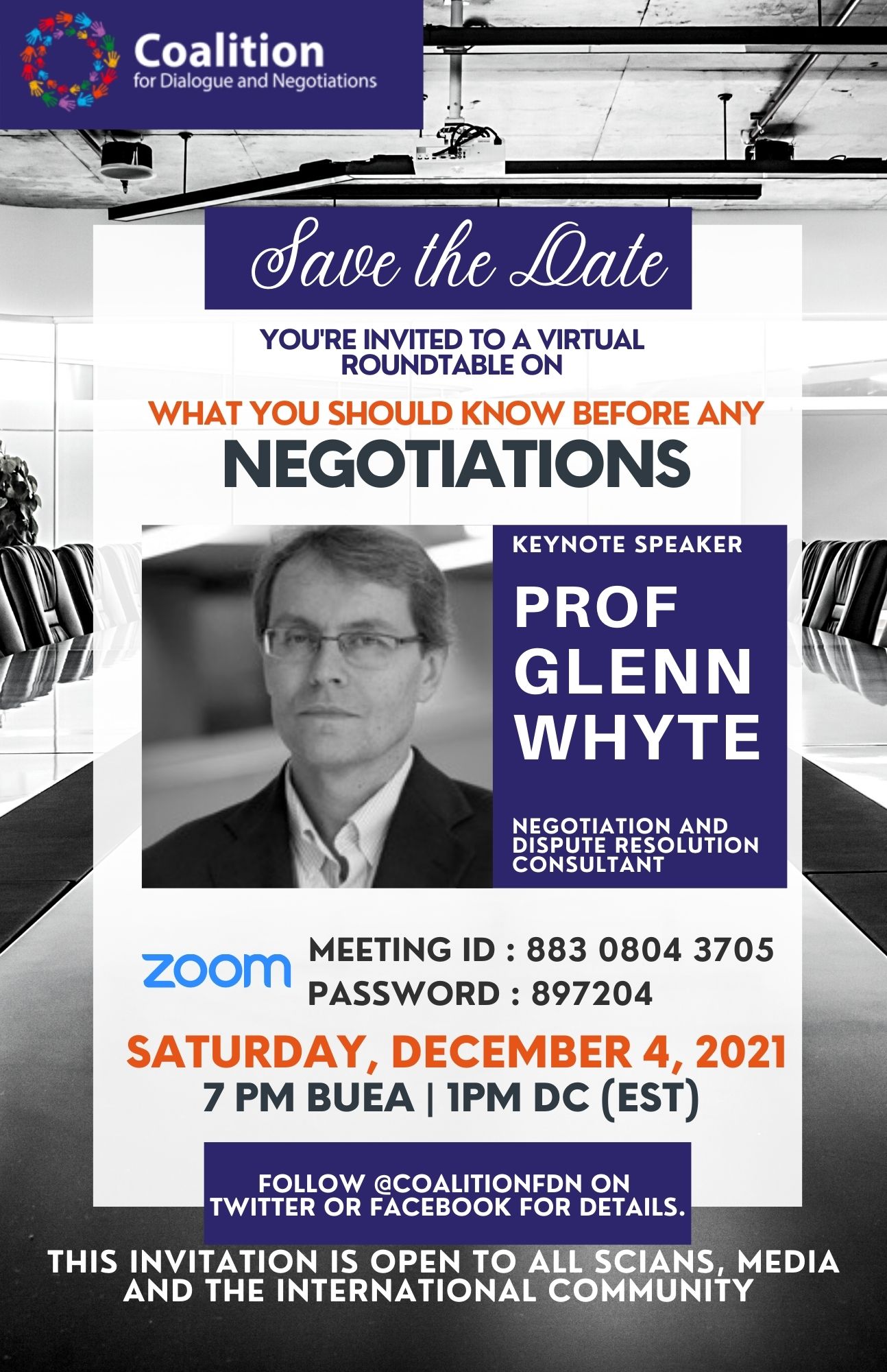 December 4, 2021 – Roundtable on Negotiations